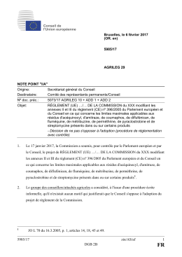 5985/17 zin/AS/af 1 DGB 2B 1. Le 17 janvier 2017, la Commission a