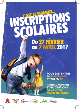 Télécharger le flyer des inscriptions scolaires