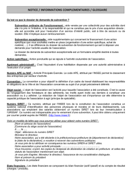 2017 NOTICE INFORMATIONS GLOSSAIRE CALENDRIER DDE