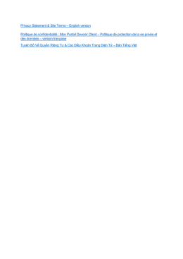 Privacy statement