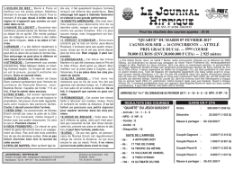 PMU du Mardi 07 Fev 2017