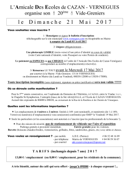 Bulletin d`inscription