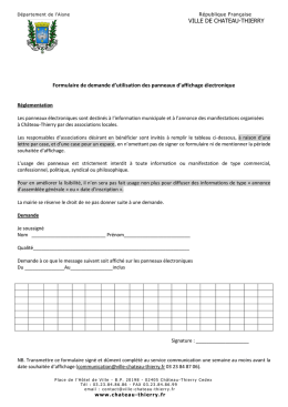 Formulaire de demande d`utilisation des - Ch&acirc;teau