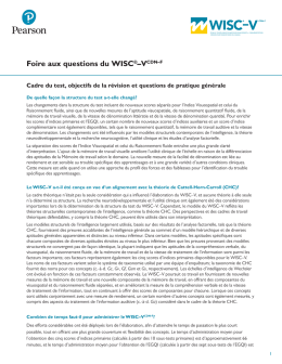WISC-V French FAQ_2.indd - Pearson Clinical Assessment Canada