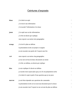 Ceintures d`exposés