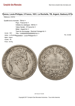 France, Louis-Philippe, 5 Francs, 1831, La Rochelle, TB, Argent