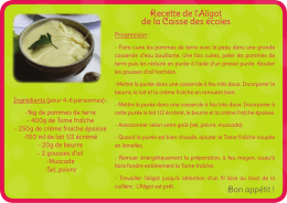 Recette de l`Aligot de la Caisse des écoles