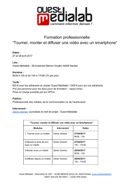 Programme détaillé