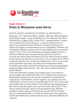 Revue de Presse du 06/02/2017 - Rugby