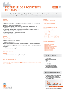 Fiche M&eacute;tier - Acousticien - Les industries technologiques