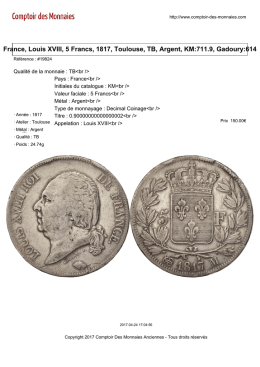France, Louis XVIII, 5 Francs, 1817, Toulouse, TB, Argent, KM:711.9