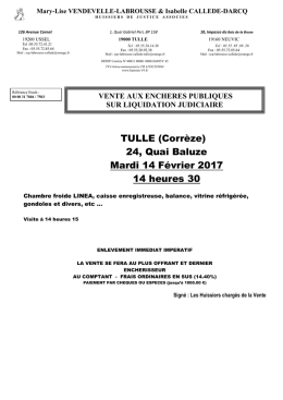 Vente du 14/02/2017 - huissier
