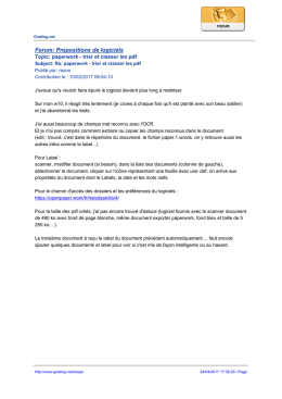 Forum: Propositions de logiciels