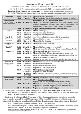 Semaine du 5 au 11 février 2017