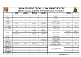 programme de la semaine