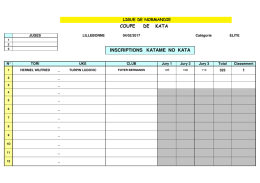 INSCRIPTIONS KATAME NO KATA COUPE DE KATA