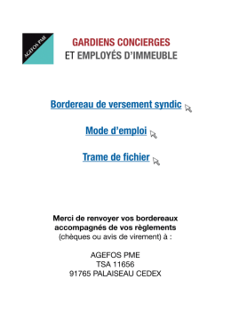 Gardiens ConCierGes ET employ&eacute;s d`immeuble bordereau de