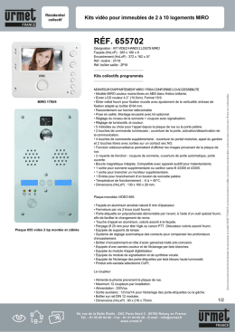 Télécharger : FICHE TECHNIQUE Kits vidéos mains-libres