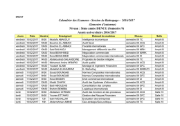 Calendrier des examens de rattrapage -S9