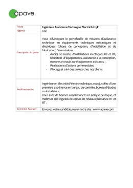 Ingénieur Assistance Technique Electricité H/F Lille Vous