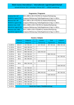 Match Jeunes International / Internationaler Jugendvergleichskampf