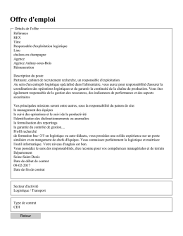 Offre d`emploi