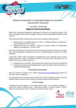 Colloque Universanté « La santé des étudiants en question