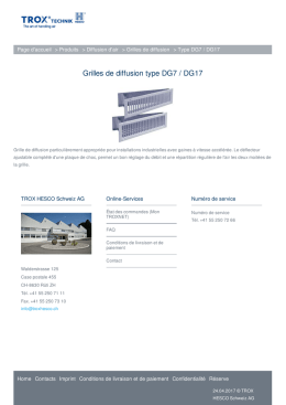 Grilles de diffusion type DG7 / DG17