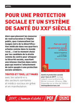 pour une protection sociale et un système de santé