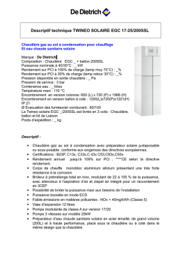 Descriptif technique TWINEO SOLAIRE EGC 17-25/200SSL