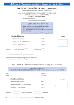 Bulletin d`adhésion à l`AMR63