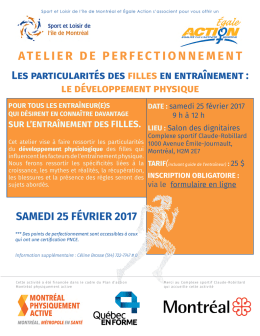 Information - Sport et Loisir de l`&icirc;le de Montr&eacute;al