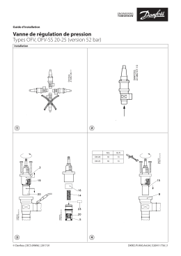 Vanne de régulation de pression Types OFV, OFV-SS 20-25