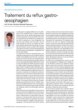 Traitement du reflux gastro- œsophagien