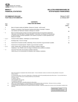 10 f&eacute;vrier 2017 - Bank of Canada