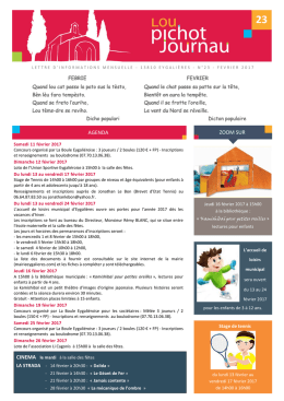 agenda zoom sur - Mairie d`Eygali&egrave;res