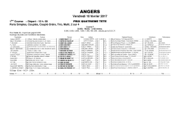 angers - Resultat PMU