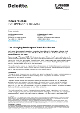 News release FOR IMMEDIATE RELEASE