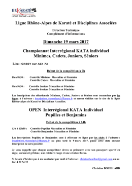 Le doubl&eacute; du karat&eacute; club de MIRIBEL