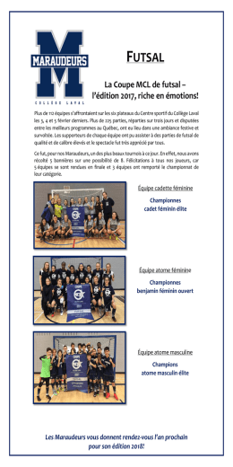 La coupe MCL de futsal