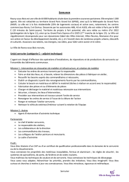 Annonce  - Ville de Rosny-sous-Bois