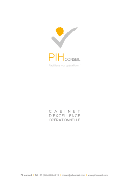 T&eacute;l&eacute;chargez la plaquette PIHconseil