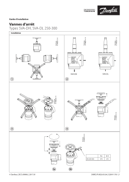 Vannes d`arrêt Types SVA-DH, SVA-DL 250-300