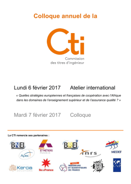 Après Midi Internationale 2017 Programme 2017-01-30