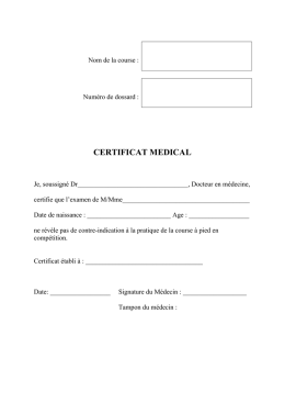 T&eacute;l&eacute;charger le certificat m&eacute;dical type
