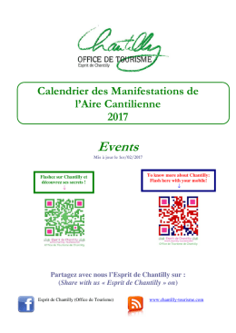 Partagez avec nous l`Esprit de Chantilly sur : (Share with us « Esprit