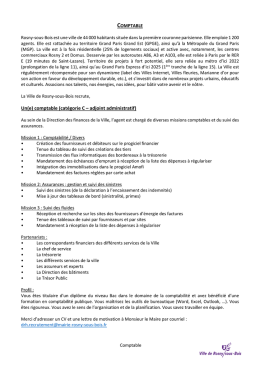 Annonce  - Ville de Rosny-sous-Bois