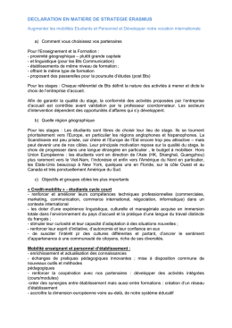 Déclaration de Stratégie Erasmus - Lycée Jean