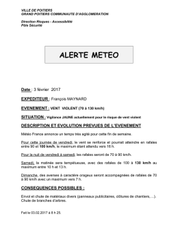 Lire le bulletin d`alerte.