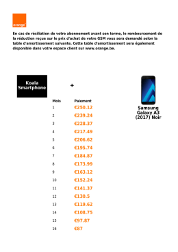 Table d`amortissement